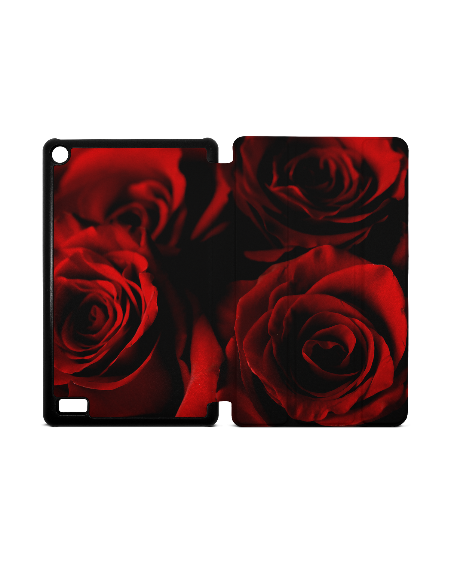 Red Roses Tablet Smart Case for Amazon Fire 7: Opened