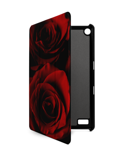 Red Roses Tablet Smart Case for Amazon Fire 7: Front View