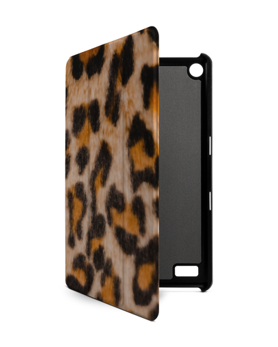 Leopard Pattern Tablet Smart Case for Amazon Fire 7: Front View