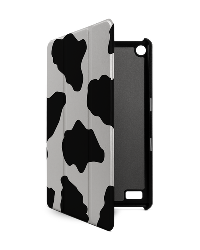 Cow Print 2 Tablet Smart Case for Amazon Fire 7: Front View
