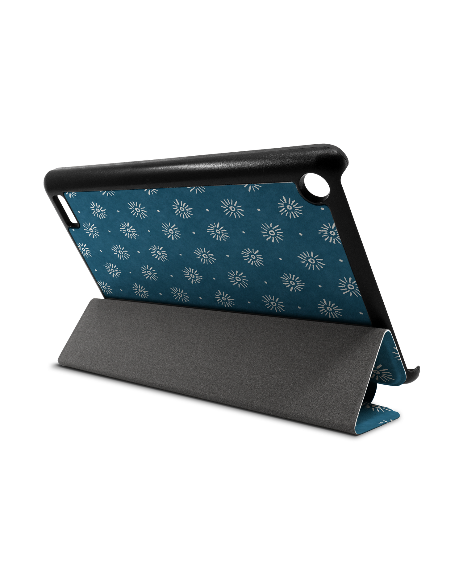 Indigo Sun Pattern Tablet Smart Case for Amazon Fire 7: Used as Stand