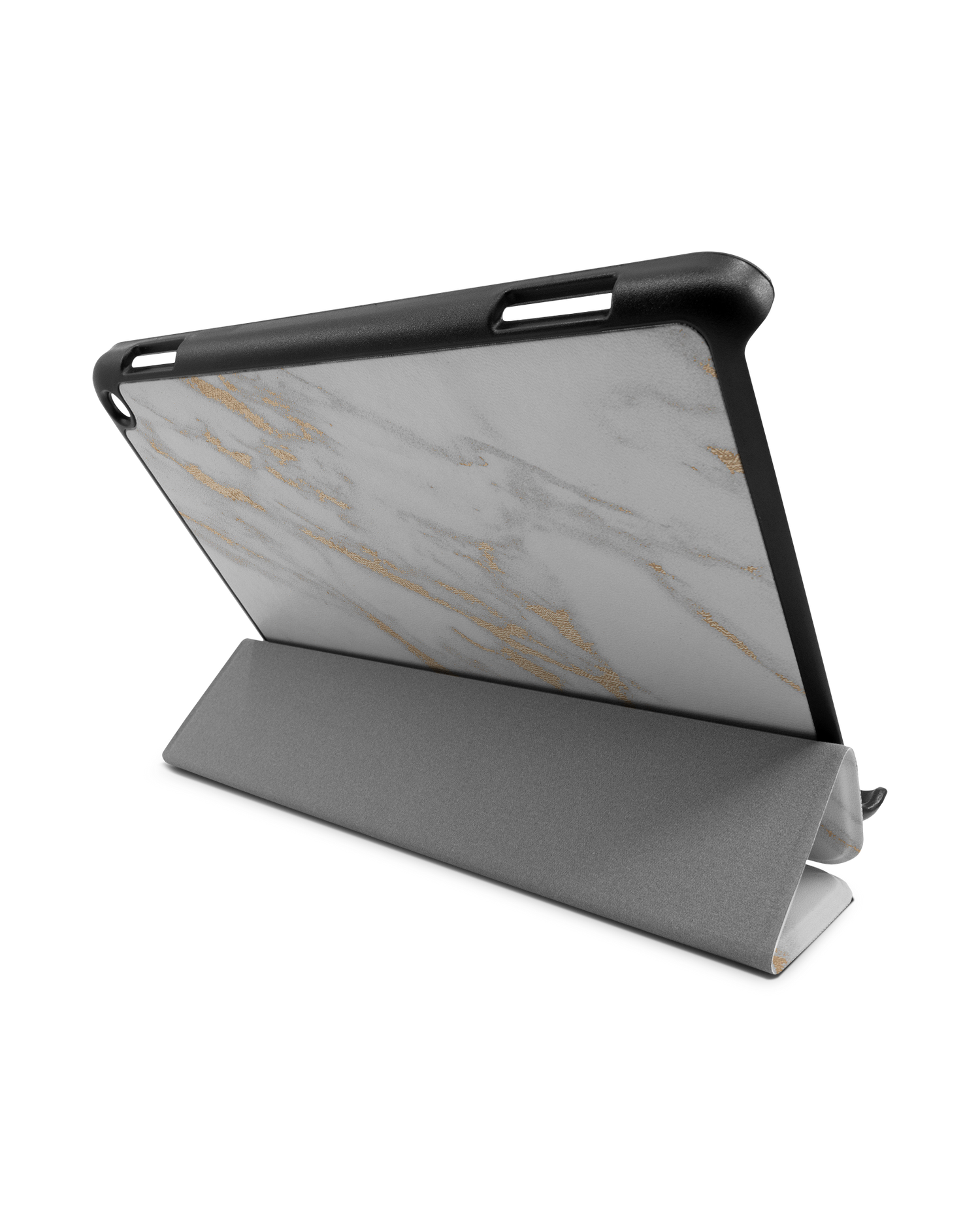 Gold Marble Elegance Tablet Smart Case for Amazon Fire HD 8 (2022), Amazon Fire HD 8 Plus (2022), Amazon Fire HD 8 (2020), Amazon Fire HD 8 Plus (2020): Used as Stand