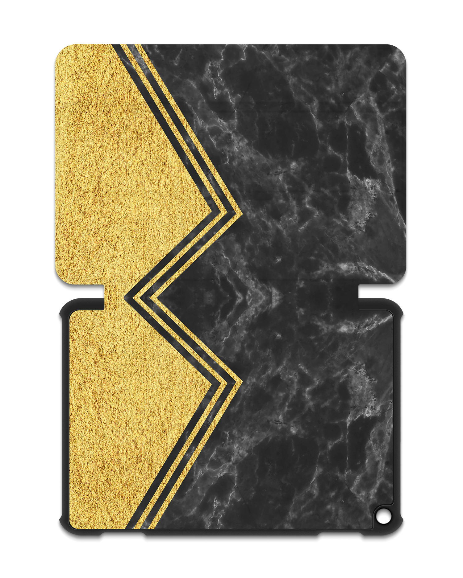 Gold Marble Tablet Smart Case for Amazon Fire HD 8 (2022), Amazon Fire HD 8 Plus (2022), Amazon Fire HD 8 (2020), Amazon Fire HD 8 Plus (2020): Opened