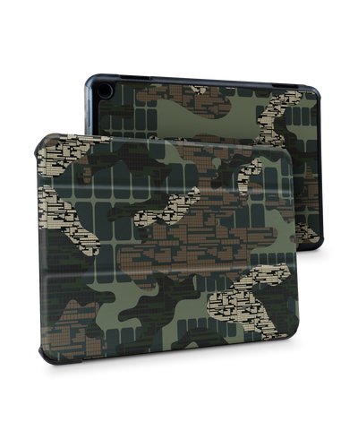 Green Camo Mix Tablet Smart Case for Amazon Fire HD 8 (2022), Amazon Fire HD 8 Plus (2022), Amazon Fire HD 8 (2020), Amazon Fire HD 8 Plus (2020)