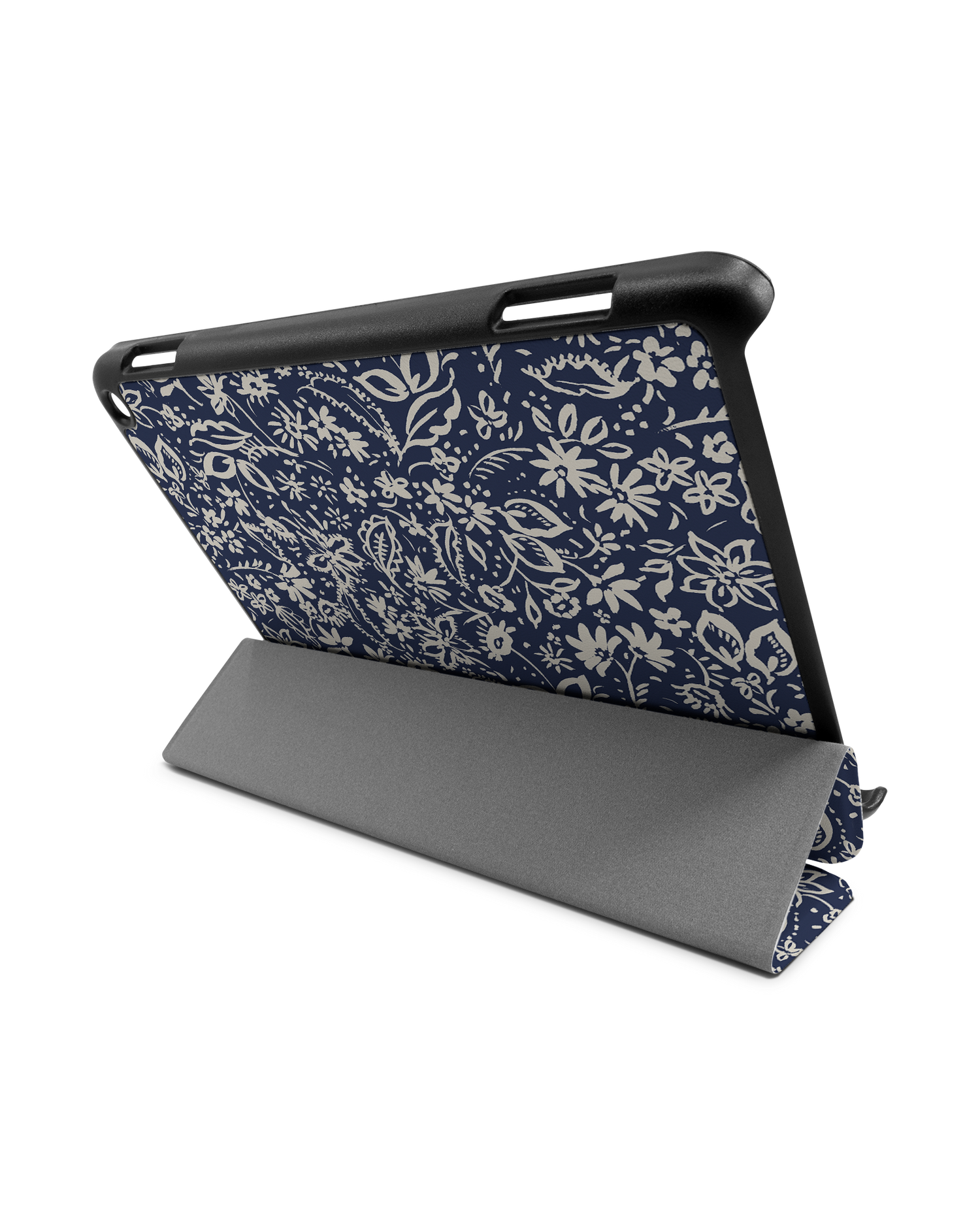 Ditsy Blue Paisley Tablet Smart Case for Amazon Fire HD 8 (2022), Amazon Fire HD 8 Plus (2022), Amazon Fire HD 8 (2020), Amazon Fire HD 8 Plus (2020): Used as Stand