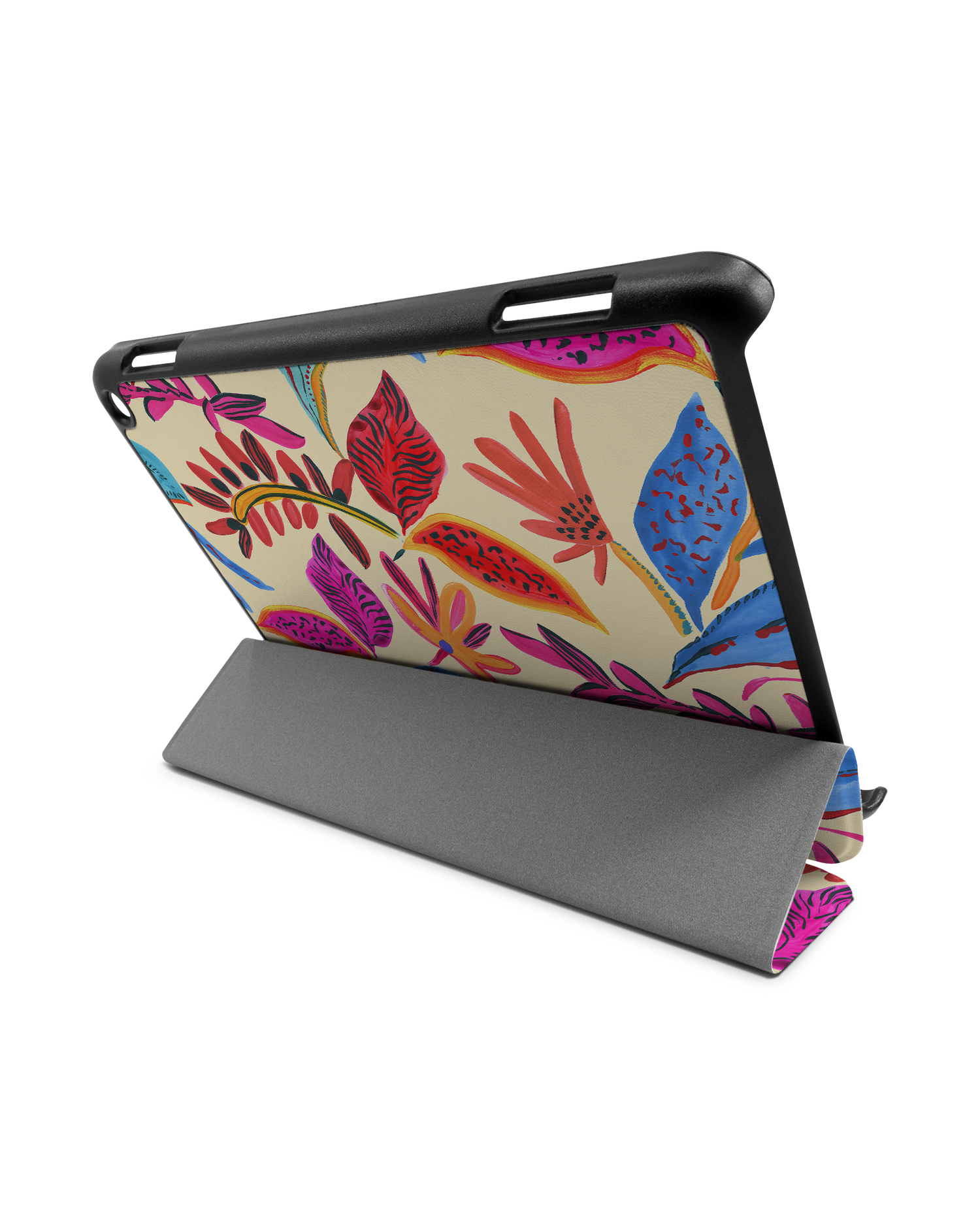 Painterly Spring Leaves Tablet Smart Case for Amazon Fire HD 8 (2022), Amazon Fire HD 8 Plus (2022), Amazon Fire HD 8 (2020), Amazon Fire HD 8 Plus (2020): Used as Stand