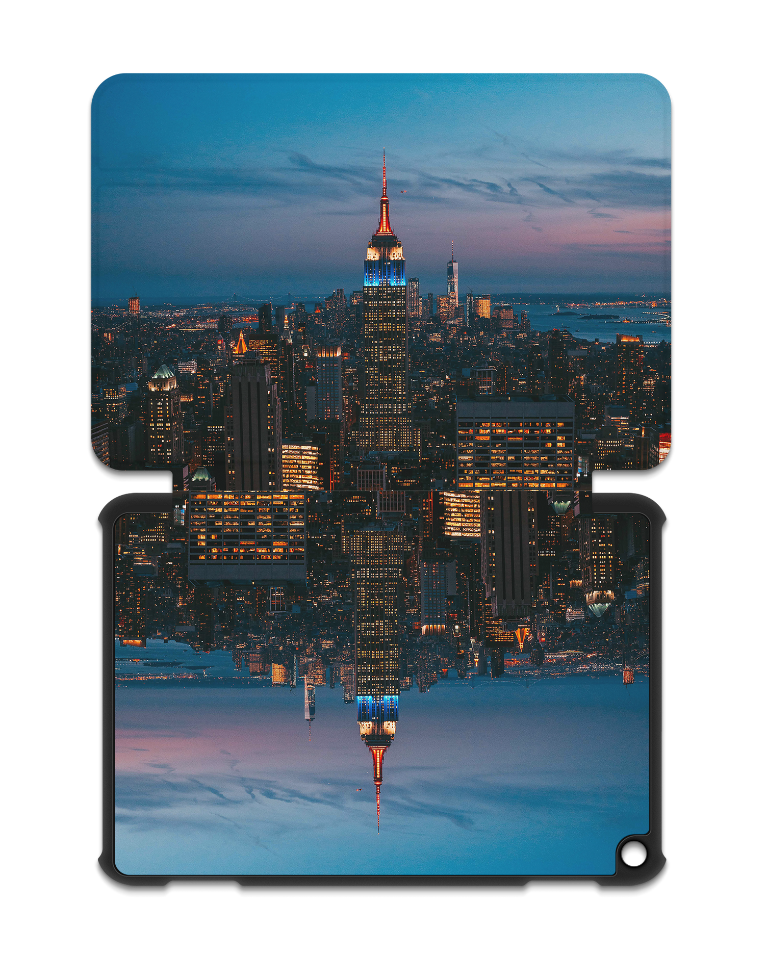New York At Dusk Tablet Smart Case for Amazon Fire HD 8 (2022), Amazon Fire HD 8 Plus (2022), Amazon Fire HD 8 (2020), Amazon Fire HD 8 Plus (2020): Opened