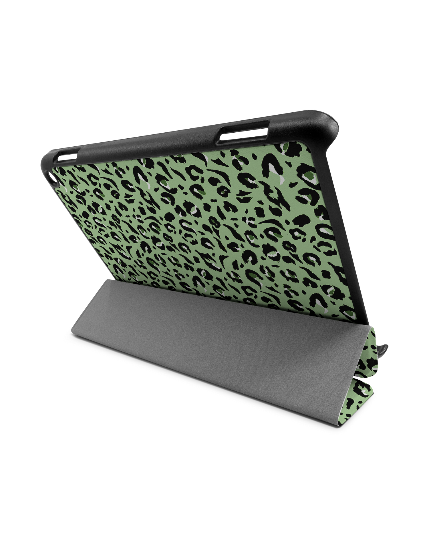 Mint Leopard Tablet Smart Case for Amazon Fire HD 8 (2022), Amazon Fire HD 8 Plus (2022), Amazon Fire HD 8 (2020), Amazon Fire HD 8 Plus (2020): Used as Stand